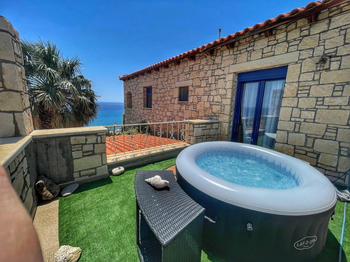 Elouthia Residence With Sea View And Hot Tub Cúcurosz Kültér fotó