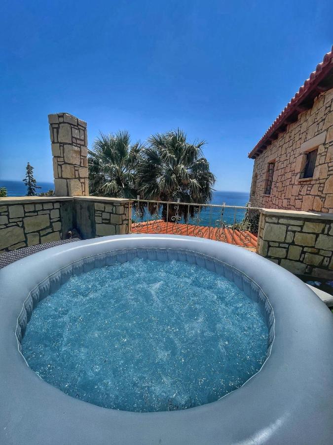 Elouthia Residence With Sea View And Hot Tub Cúcurosz Kültér fotó